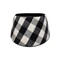 Black and White Buffalo Plaid Roll-Up Christmas Tree Collar - 26"